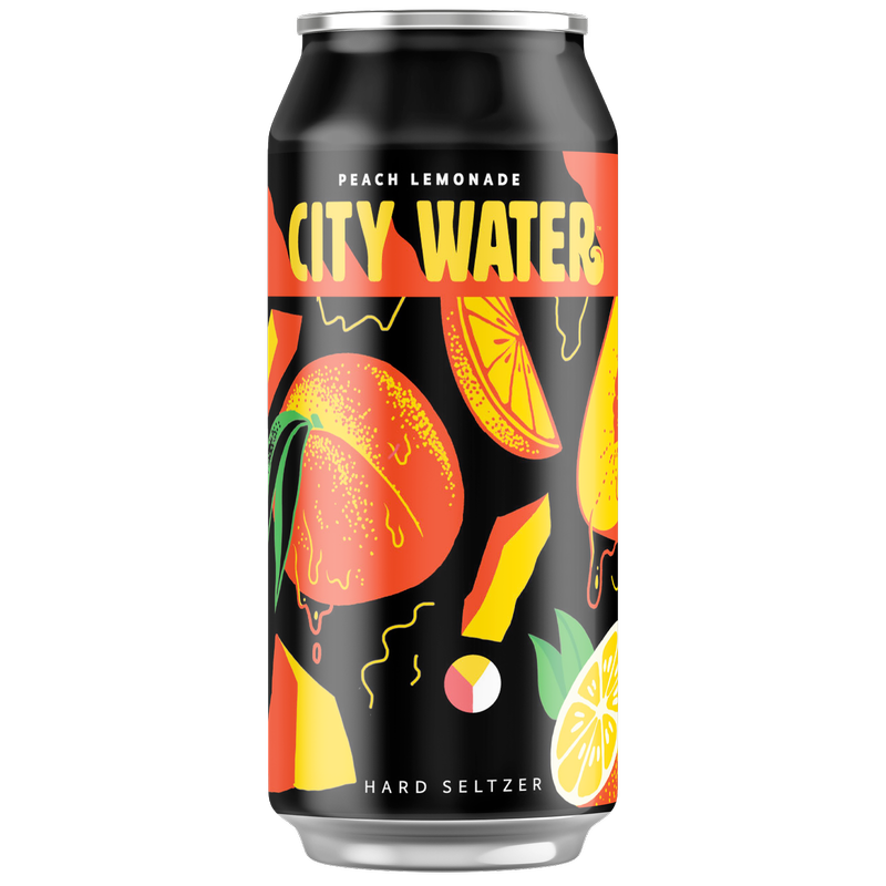 City Water Peach Lemonade Hard Seltzer 4pk 16oz Can 5% ABV