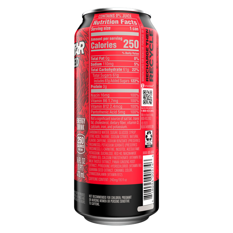 Rockstar Punched Fruit Punch 16oz Can