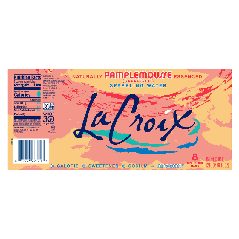 La Croix Grapefruit Sparkling Water 8pk 12oz Can