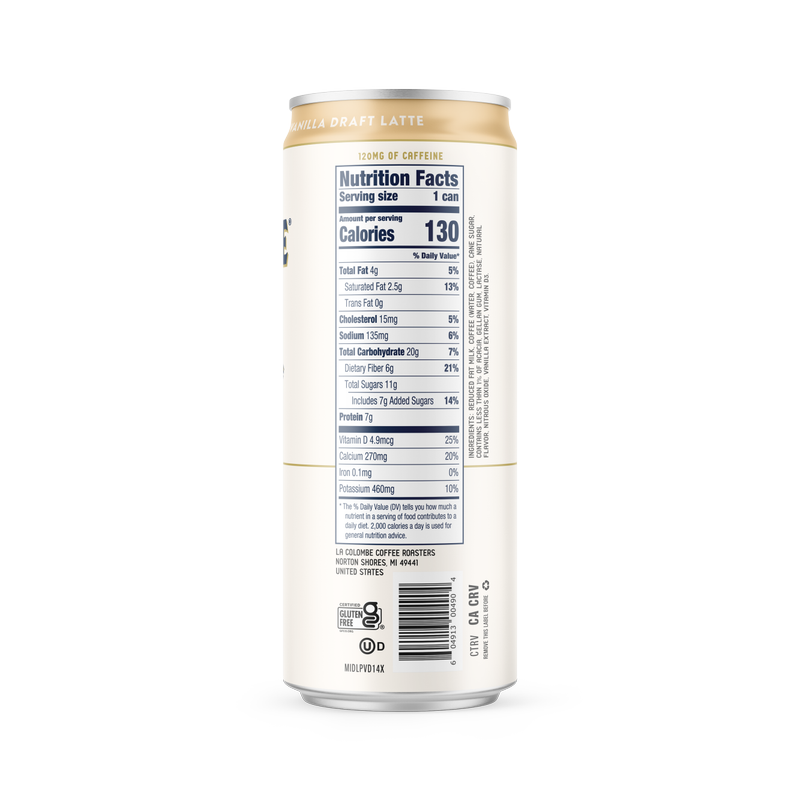 La Colombe Vanilla Draft Latte 11oz Can