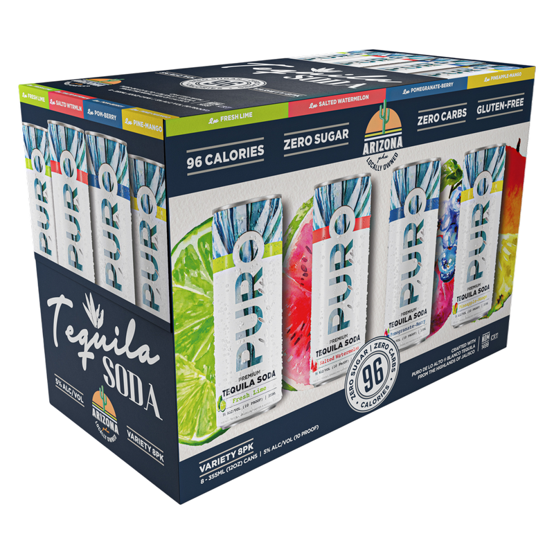 Puro Tequila Soda Variety 8pk 12oz Can