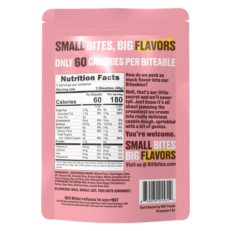Biti Bites Biteables Strawberry Shortcake Frozen Bites, 6ct