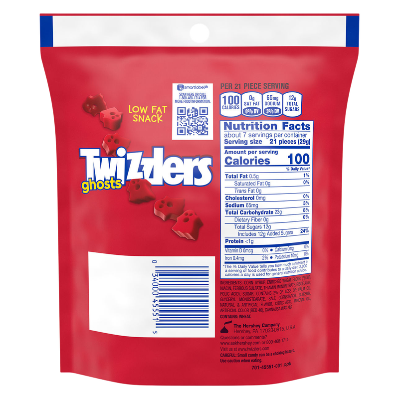 TWIZZLERS Ghosts Cherry Candy, 7.1 oz