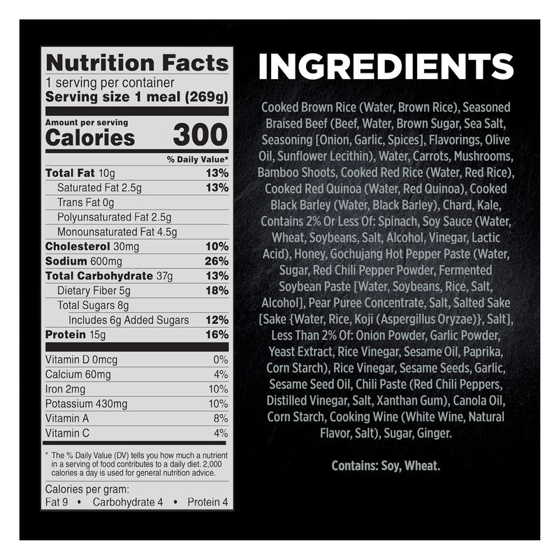 Healthy Choice Frozen Power Bowls Korean-Inspired Beef Meal 9.5oz