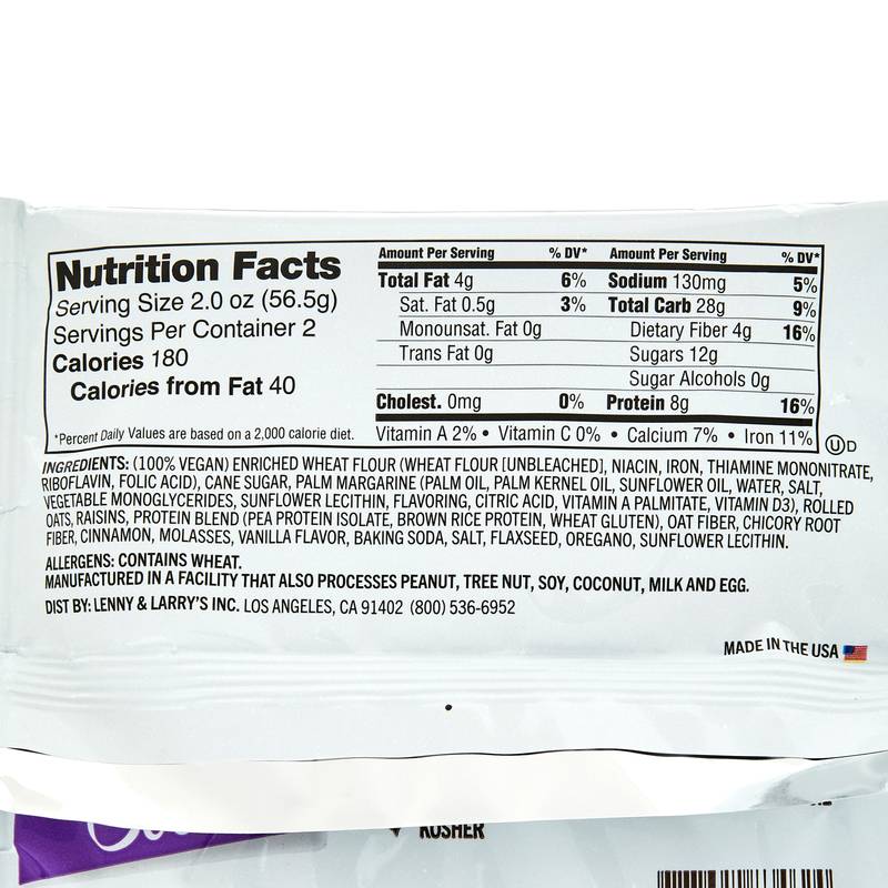 Lenny & Larry's The Complete Cookie Oatmeal Raisin 4oz