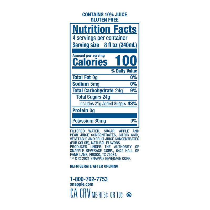 Snapple Apple 32oz Btl