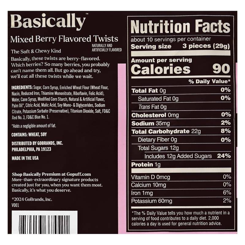 Basically Premium Mixed Berry Twists 10 oz