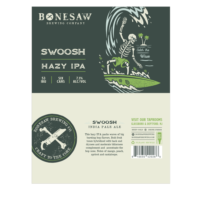 Bonesaw Swoosh Hazy IPA 6pk 12oz Can
