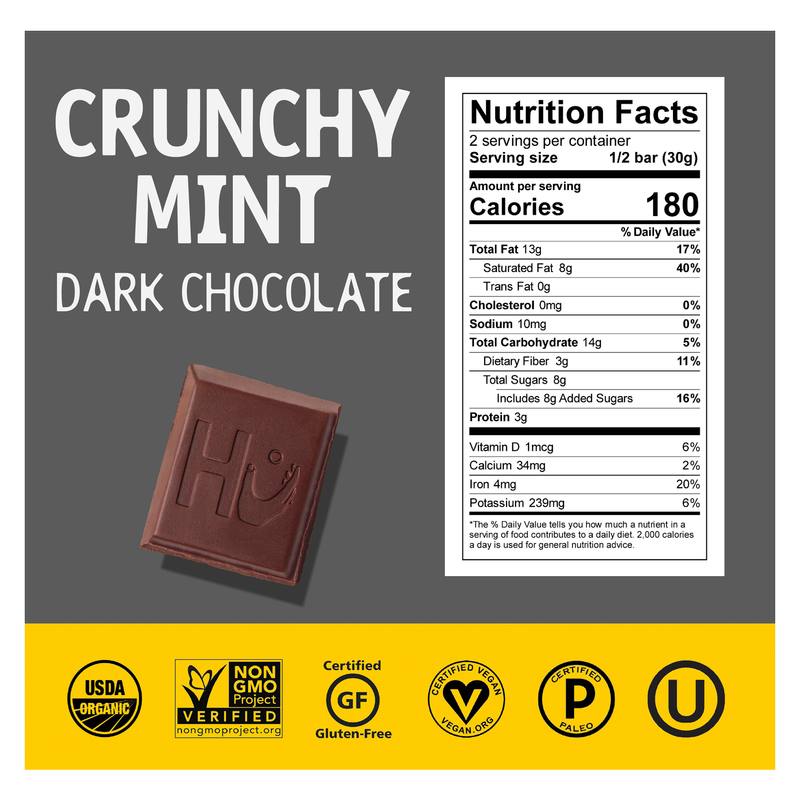 Hu Crunchy Mint Chocolate Bar 2.1oz