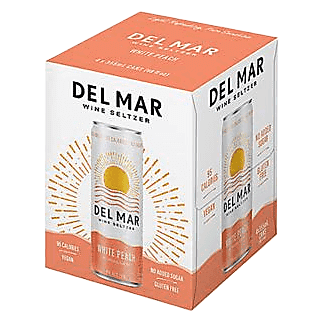 Del Mar White Peach Seltzer 4pk 355ml Can