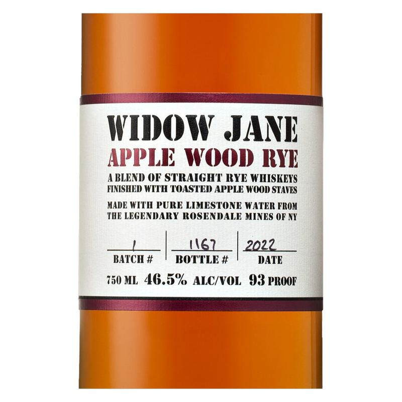 Widow Jane Apple Wood Straight Rye Whiskey 750ml