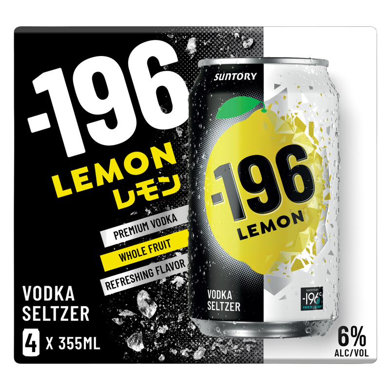 -196 Lemon RTD 4pk 355ml Can 6% ABV