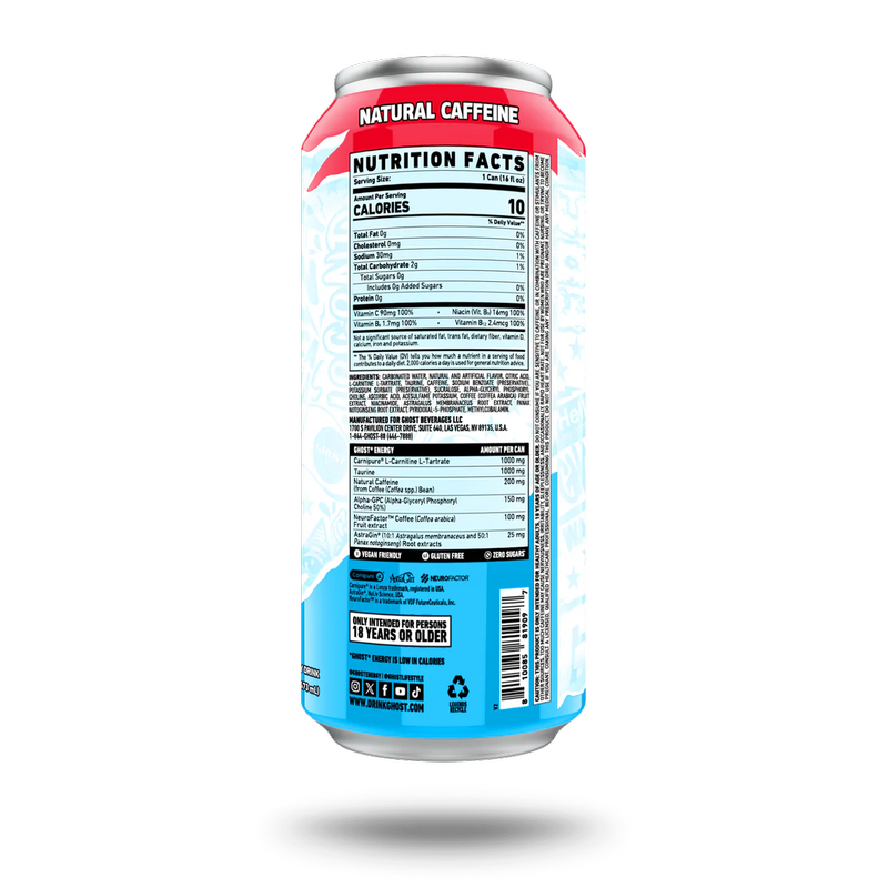 GHOST ENERGY 'Merica Pop 16oz Can