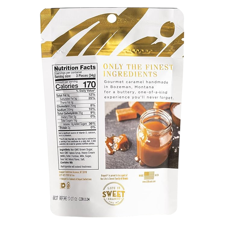 Bequet Celtic Sea Salt Caramels, 3.6oz