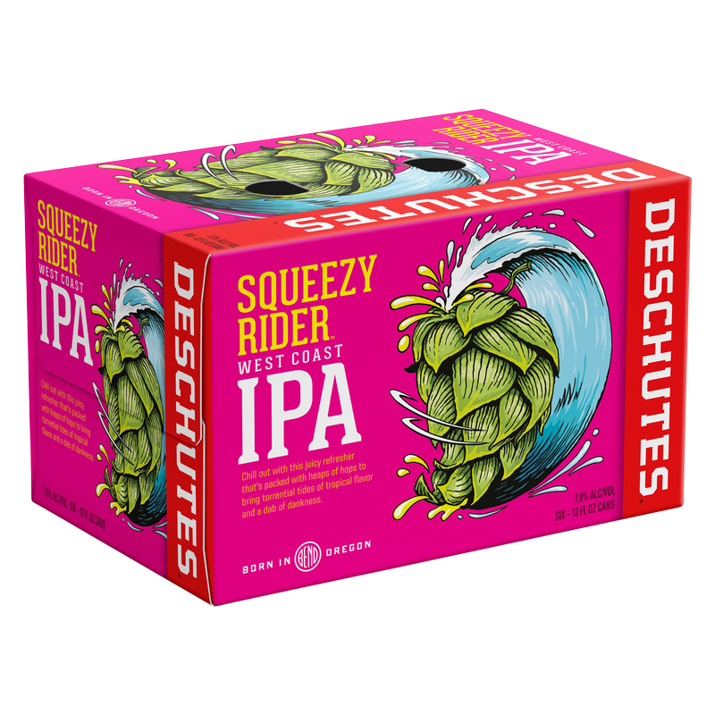 Deschutes Brewery Squeezy Rider West Coast IPA 6pk 12oz Cans 7% ABV