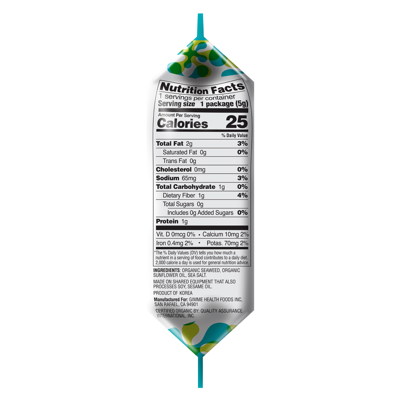 Gimme Organic Sea Salt Seaweed Chips 0.17oz