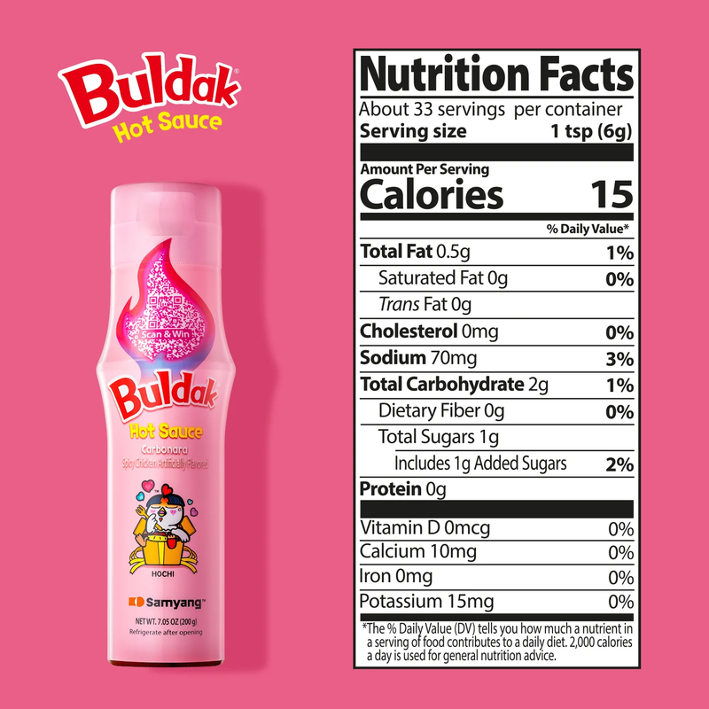 Buldak Hot Sauce Carbonara 7.05oz