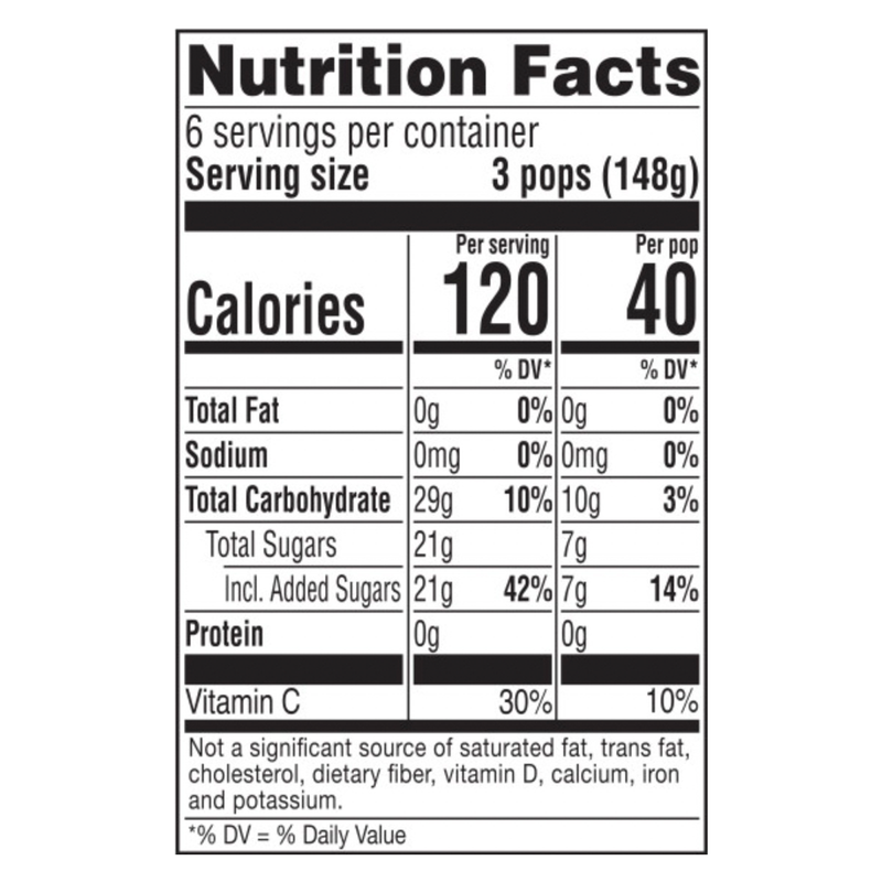 Popsicle Original Orange, Cherry, Grape Ice Pops 18ct