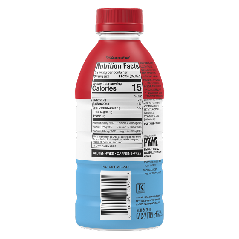 Prime Hydration Multipack Ice Pop and Strawberry Banana 8pk 12oz Btl