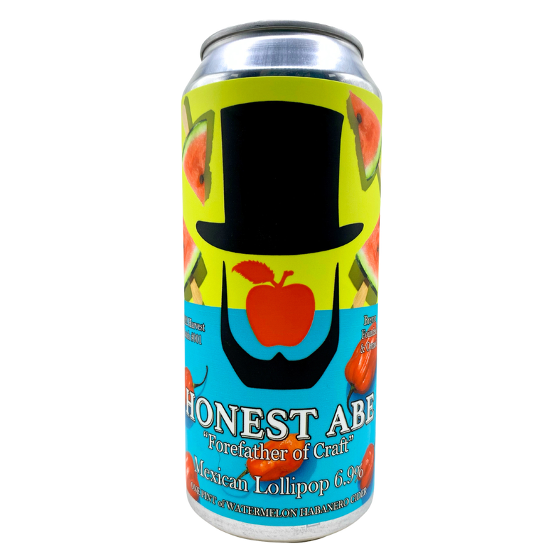 Honest Abe Mexican Lollipop Watermelon Habanero Hard Cider 4pk 16oz Can 6.9% ABV