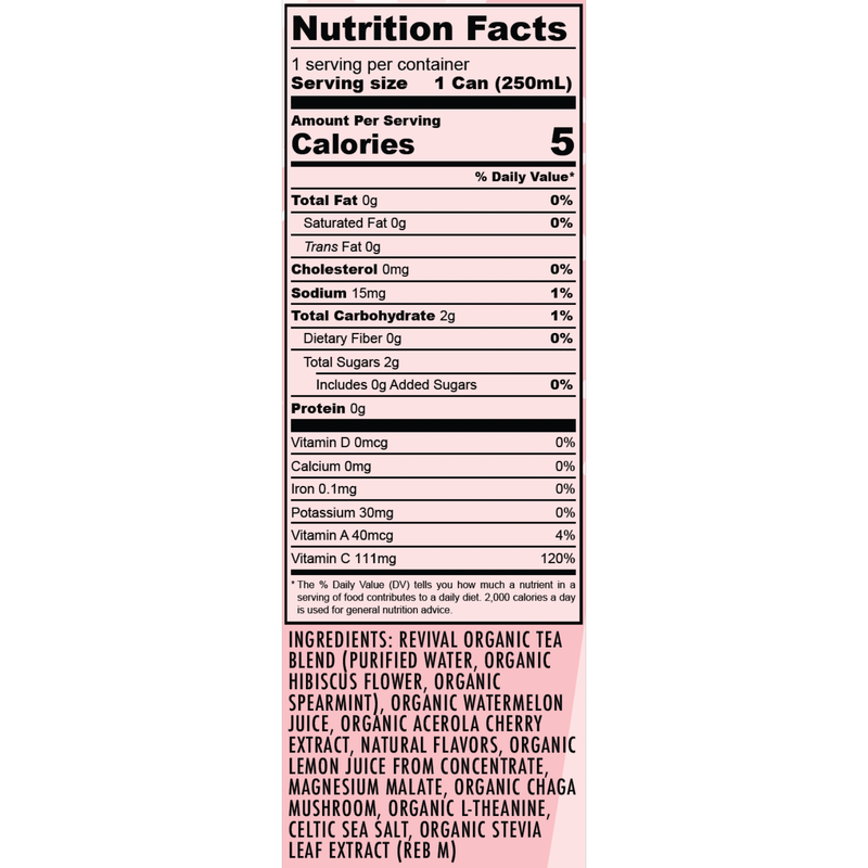 NA Hydration Hibiscus Watermelon 8.4oz Can