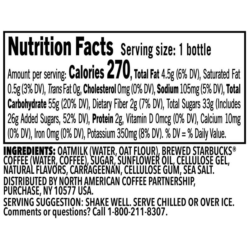 Starbucks Frappuccino Chilled Coffee Drink Oatmilk Caramel Waffle Cookie 13.7oz Btl