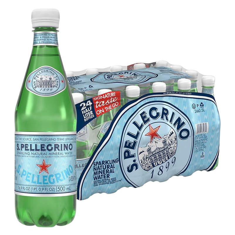 San Pellegrino Sparkling Water 24pk 500ml Btl