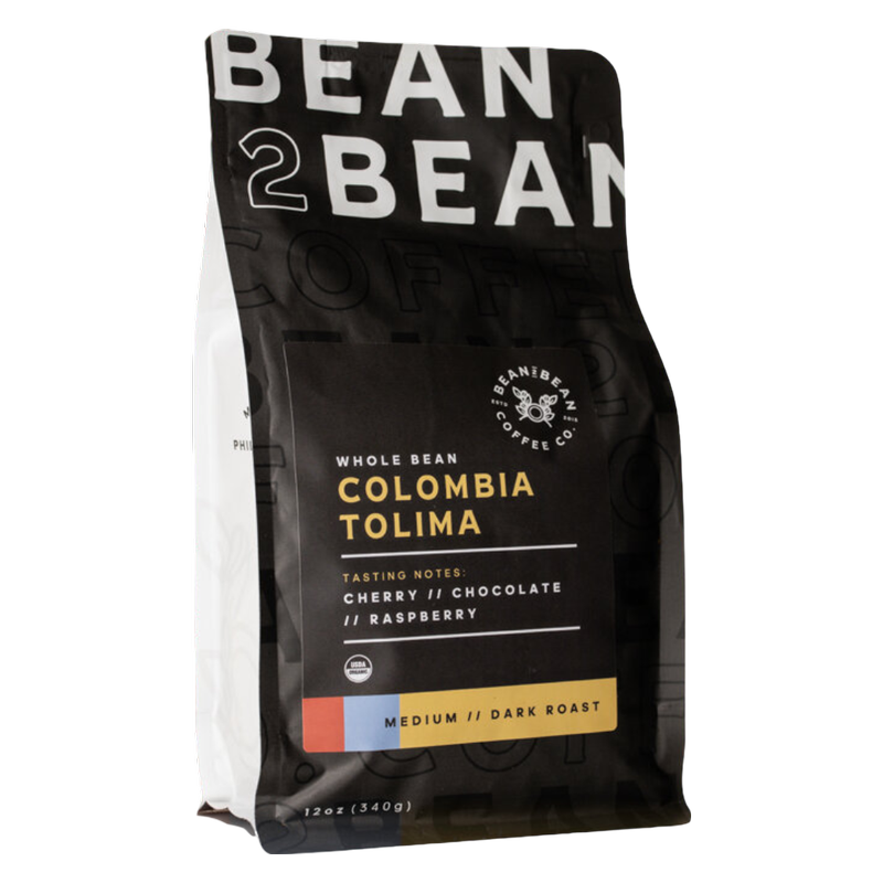 Colombian Tolima ORGANIC Coffee 12oz Bag Whole Bean