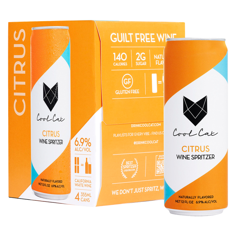 Cool Cat Citrus Wine Spritzer 4pk 355ml Can 6.9 ABV