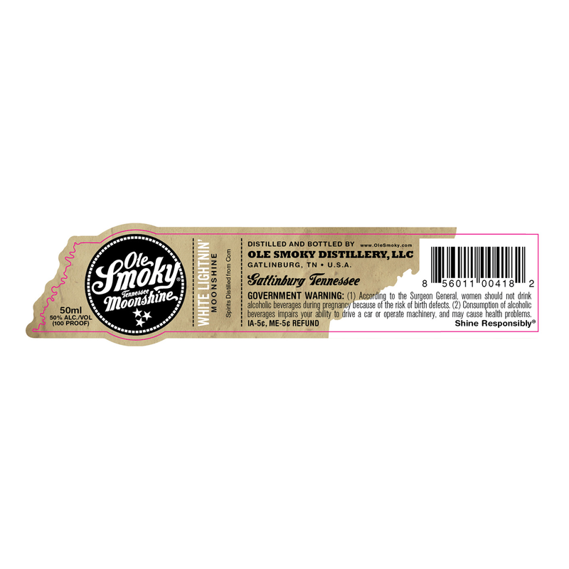 Ole Smoky White Lightnin' Moonshine 50ml