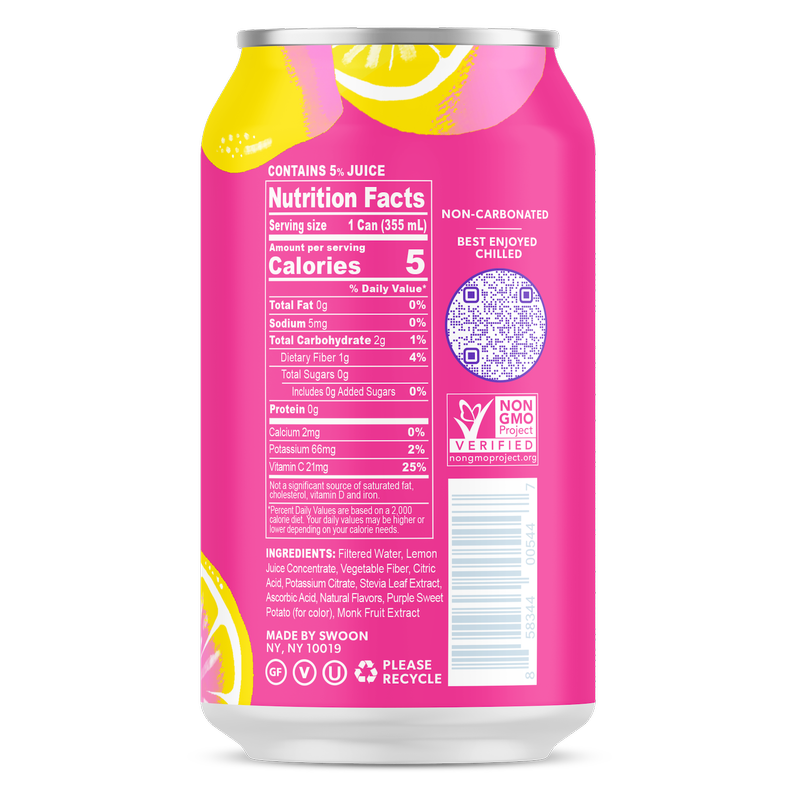 Swoon Zero Sugar Pink Lemonade 12oz Can