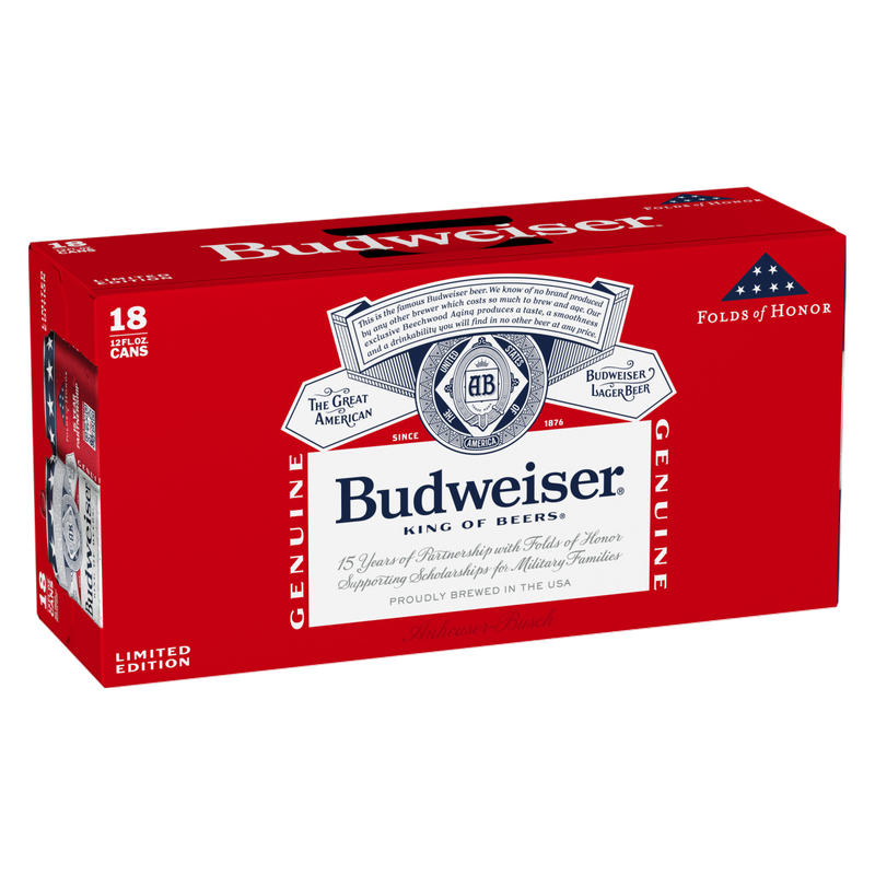 Budweiser 18pk 12oz Can 5.0% ABV