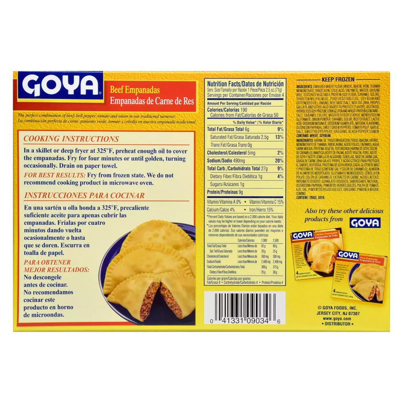 Goya Frozen Cheese Empanadas 4ct 10oz