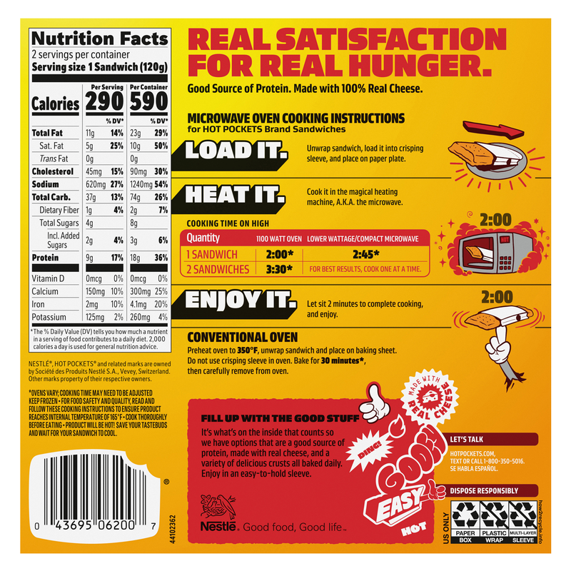 Hot Pockets Frozen Croissant Crust Applewood Bacon, Egg & Cheese 2ct 9oz