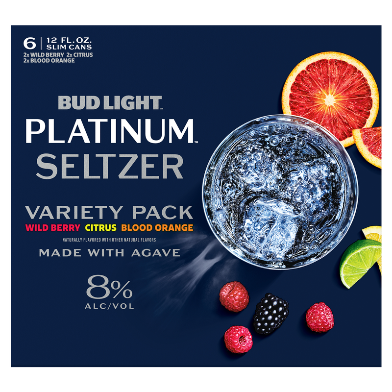 Bud Light Platinum Hard Seltzer Variety Pack 6pk 12oz Slim Cans 8% ABV