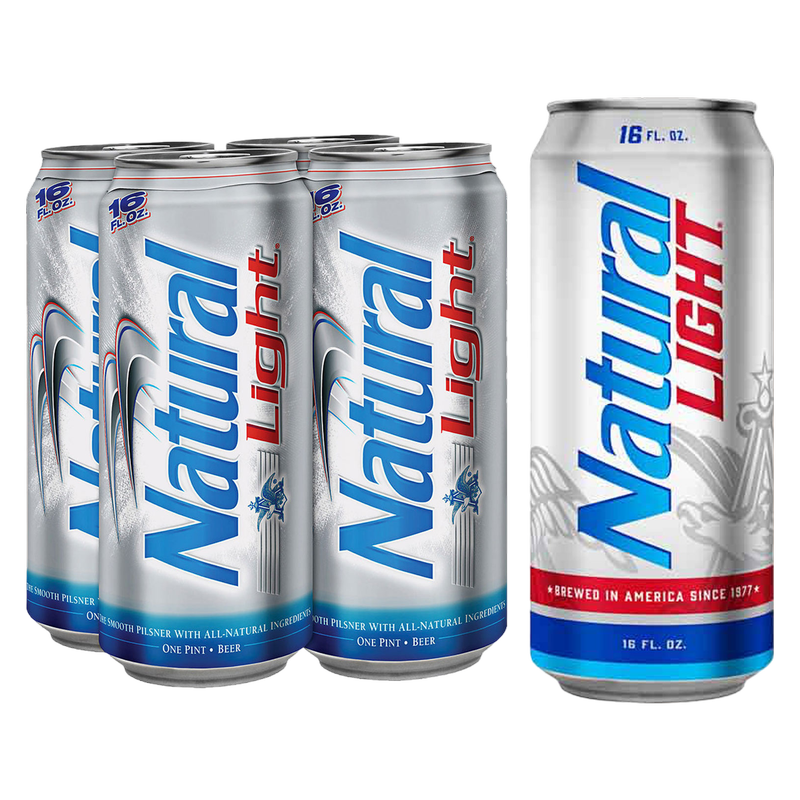 Natural Light 4 Pack 16 oz Cans