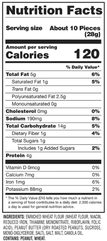 Herr's Peanut Butter Filled Pretzels, 4 oz