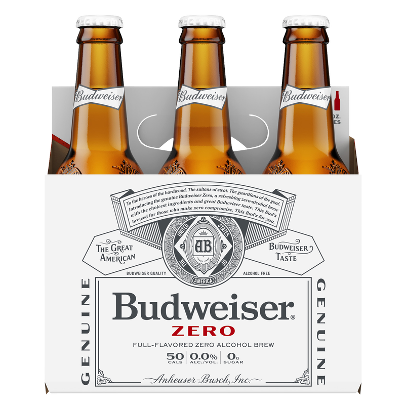 Budweiser Zero Non-Alcoholic 6pk 12oz Btl 0.0% ABV