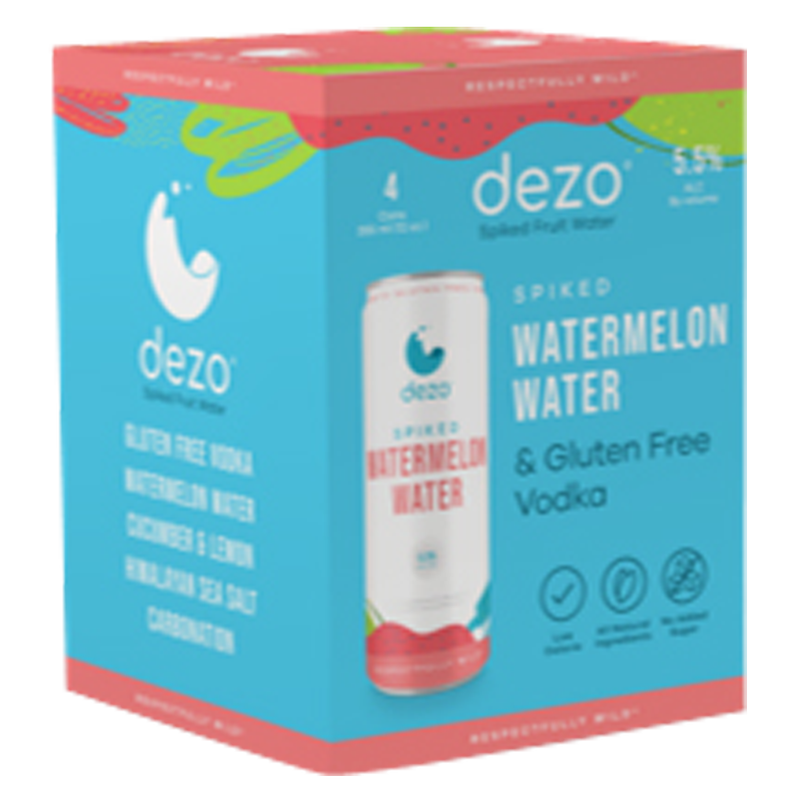 Dezo Spiked Watermelon Water 4pk 12oz (11 Proof)