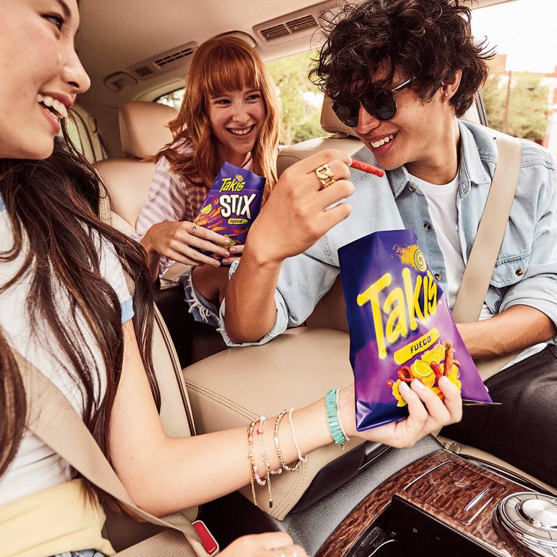 Takis Fuego Stix Spicy Corn Snack Sticks Snack Size Bag 4oz