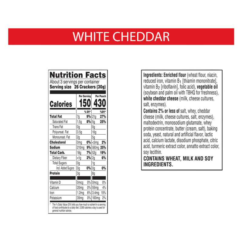 Cheez-it White Grab n' Go Cheddar 3oz