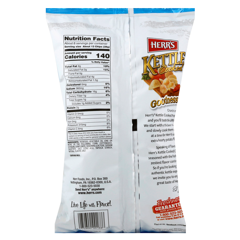 Herr's Salt & Vinegar Kettle Chips 7.5oz