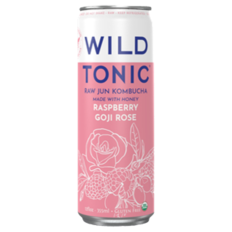 Wild Tonic Kombucha Raspberry Goji 12oz Can