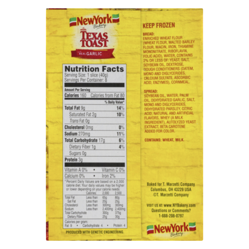 New York Bakery Frozen Garlic Texas Toast - 11.25oz