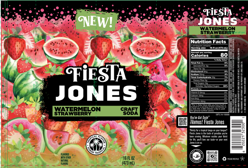 Jones Fiesta Strawberry Watermelon 16oz Can