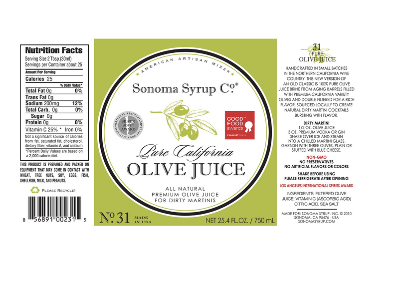 Ss Sonoma Olive JuiceSingle 25.4oz Btl