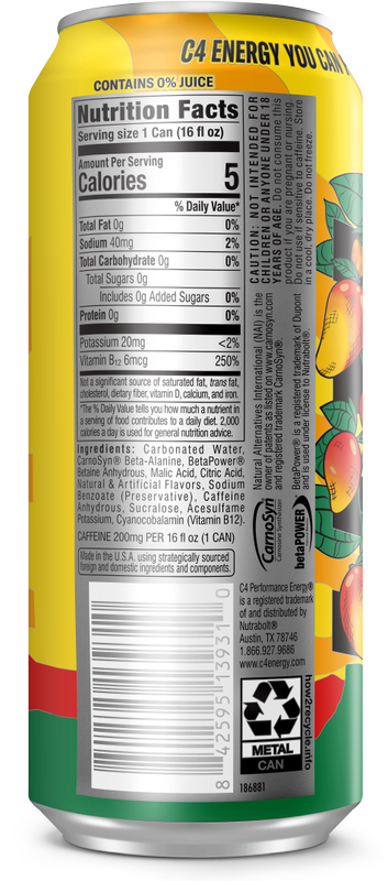 C4 Performance Mango Fuego 16oz