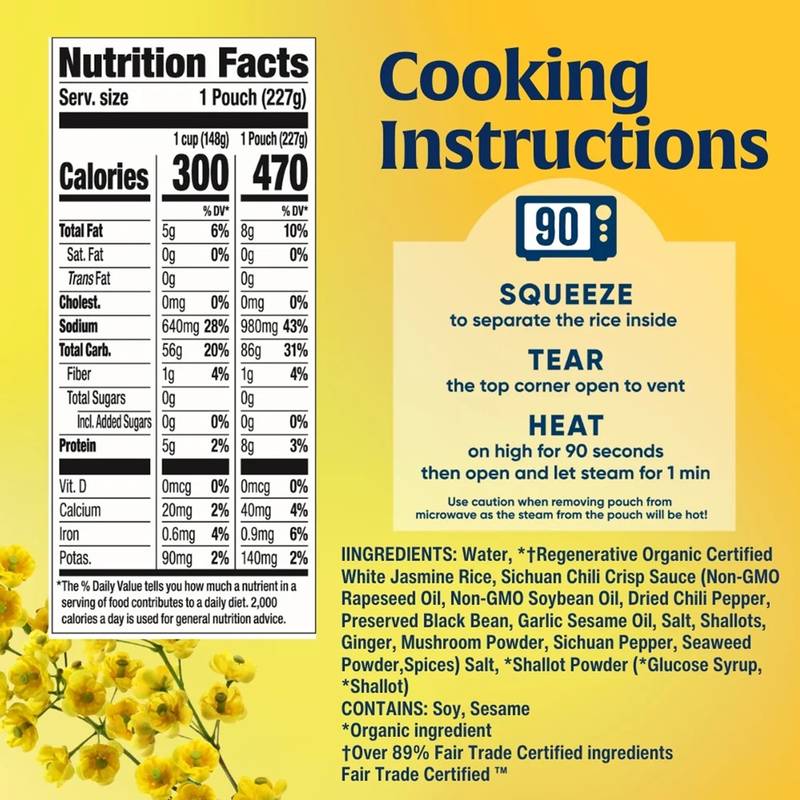 Lundberg X Fly by Jing Chili Crisp Jasmine Rice, 8oz.