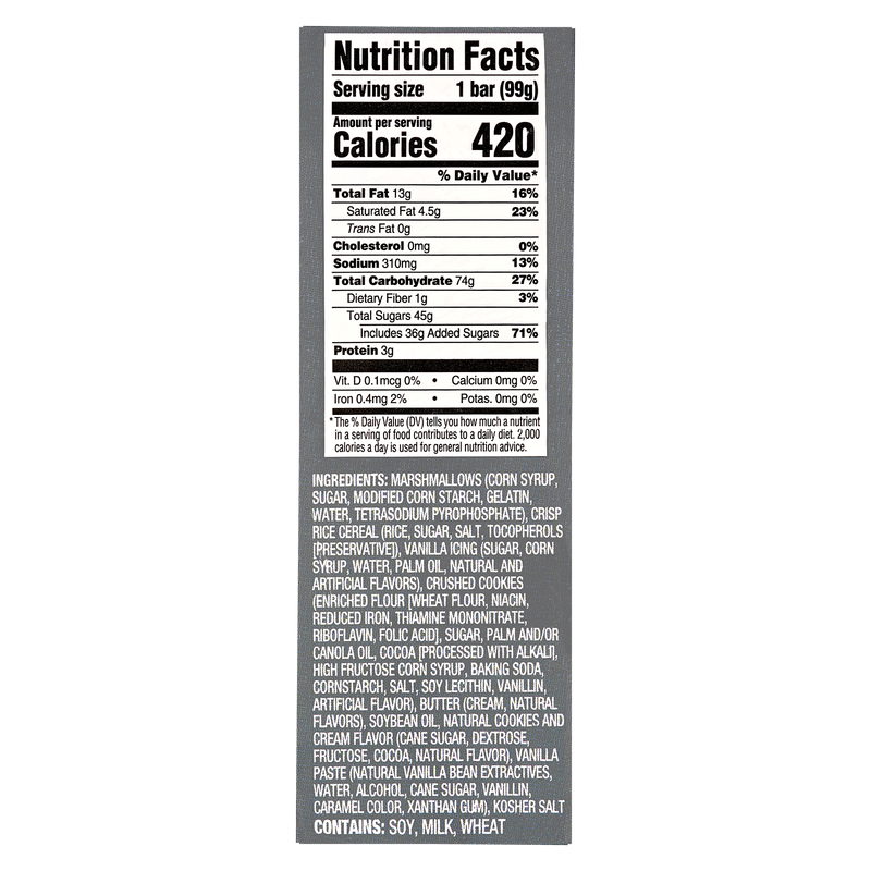 The Gopuff Cookies & Cream Crispy Treat Bar 3.5oz