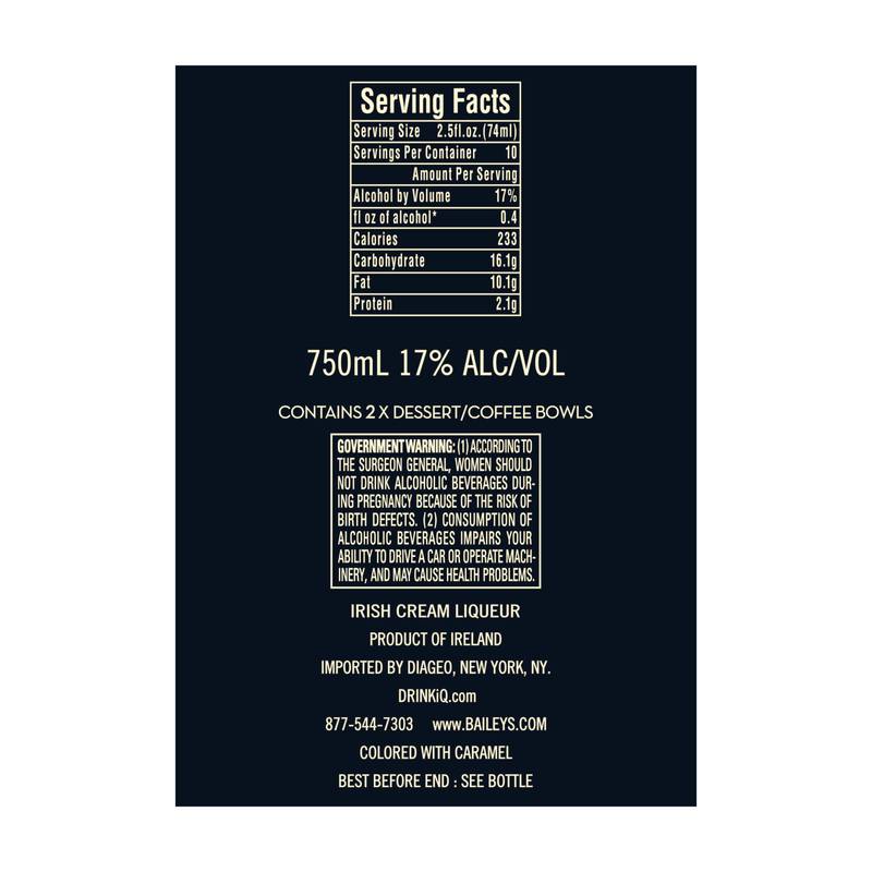 Baileys Original Irish Cream Liqueur, 750 mL Bottle with a Branded Glass Mug